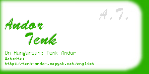 andor tenk business card